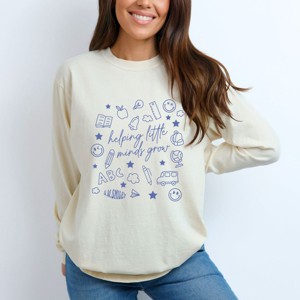 Simply Sage Market S.W.Smiley Helping Little Minds Grow Garment Dyed Long Sleeve - 1 of 4