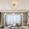 DAKAFUL Modern Silver Crystal Flush Mount Ceiling Light ¨C Sputnik Firework LED Fixture for Bedroom, Kitchen Island (Bulb Not Included)-Silver - 2 of 4