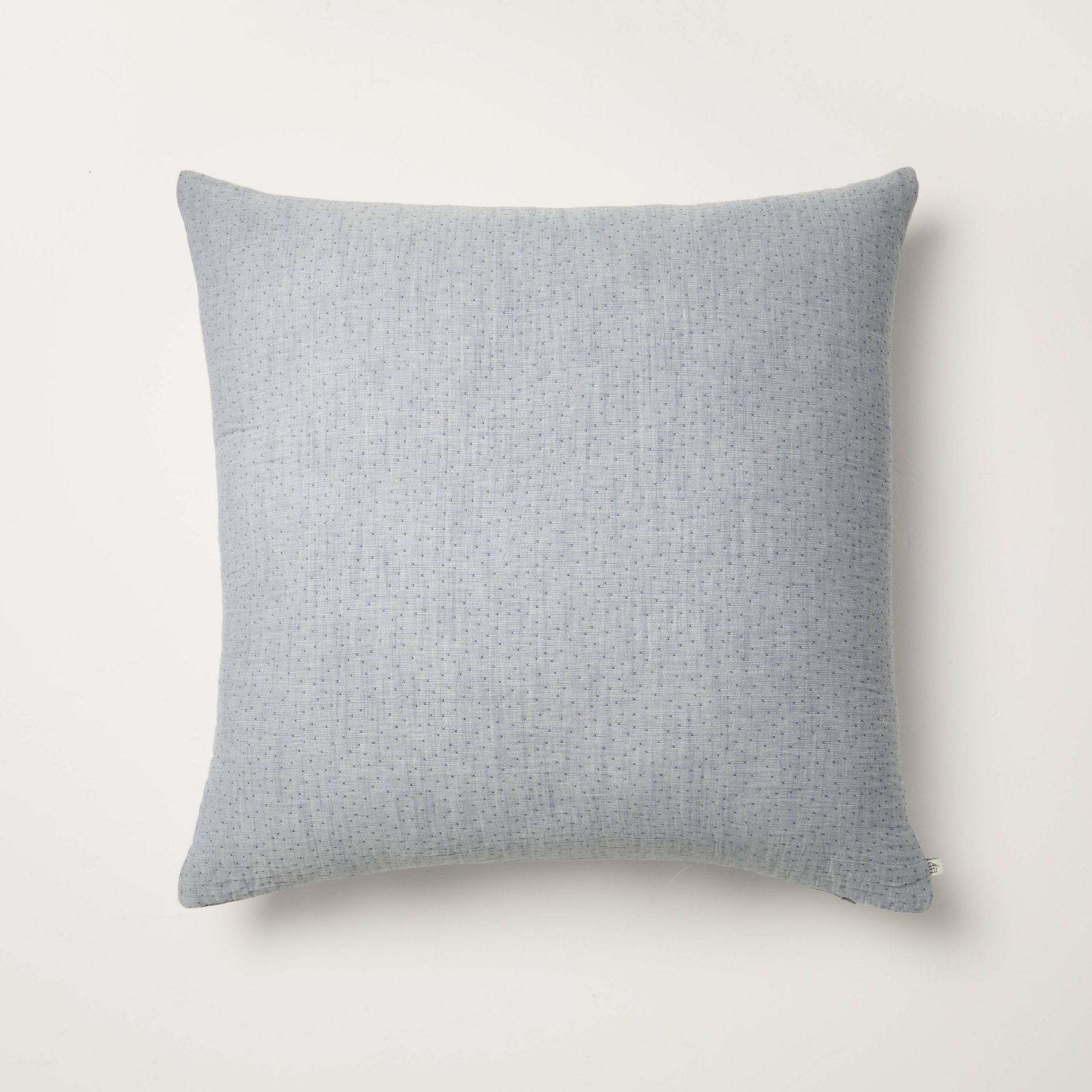26"x26" Gauze Stitch Pin Dot Euro Throw Pillow Cover Blue - Hearth & Hand™ with Magnolia