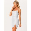 INSPIRE CHIC Women's Lace-up Spaghetti Straps Glitter Sequin Bodycon Mini Dress - 4 of 4