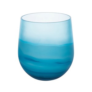 Beachcombers Small Blue Frosted Glass Vase - 1 of 3