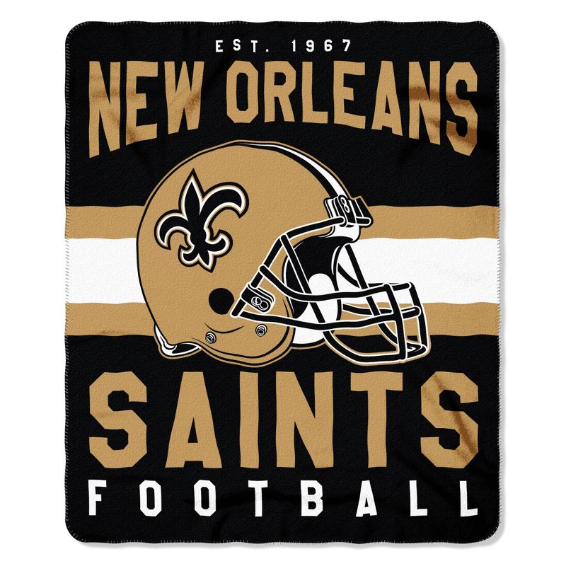The Northwest Company New Orleans Saints Fleece Throw  , Gold, 1 of 2