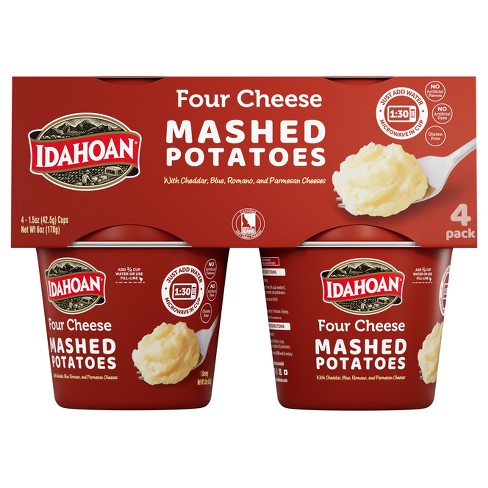 Idahoan Gluten Free Four Cheese Mashed Potato Cups 6oz 4ct Target