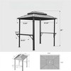 DSVIMOY Canopies and Gazebos,BBQ Gazebo Outdoor with Shelves Serving Tables, Gazebo Pavilion for Garden, Gray, 97.24"*71.65"*99" - 2 of 4