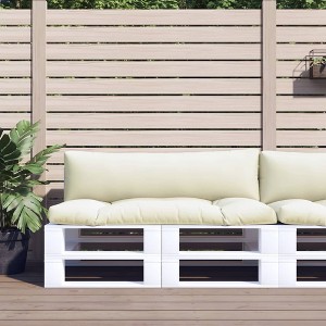 vidaXL Pallet Cushions 2 pcs Cream Fabric - 1 of 4