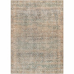 Hauteloom Marlene Damask Beige & Green Area Rug - 1 of 4