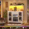 Besiost Wine Bar Buffet Table with Storage and Wine Rack, Coffee Bar Cabinet with Drawer - 4 of 4