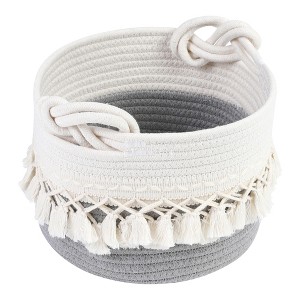 REGALWOVEN Odorless Cotton Rope Handcrafted Chic Appearance Compact Size Open Storage Bins 9.4 x 6.7 Inch 1 Pc - 1 of 4