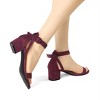 Allegra K Women's Open Toe Adjustable Ankle Strap Block Low Heel Sandals - 2 of 4