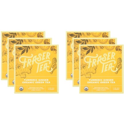 Fraser Tea Green Turmeric Ginger - Case of 6 - 1.4oz