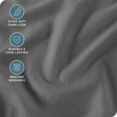 Full/Queen Gray Organic Cotton Jersey Duvet Cover Set
