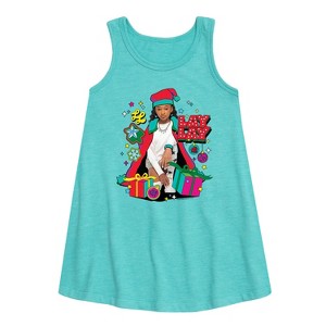 - Nickelodeon - Lay Lay Christmas Presents Graphic Sleeveless Aline Dress - 1 of 3