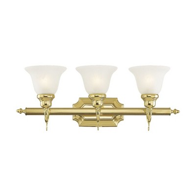 Livex Lighting French Regency 3 - Light Vanity in  Polished Brass
