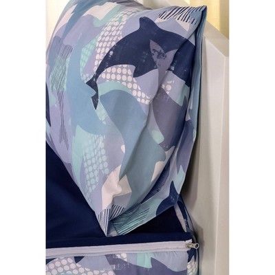 Twin Blue Microfiber Kids Bed in a Bag Set