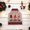 Unique Bargains Christmas Aprons Cotton Linen Black Red Beige White 26.77"x21.65" 1 Pcs - 2 of 4