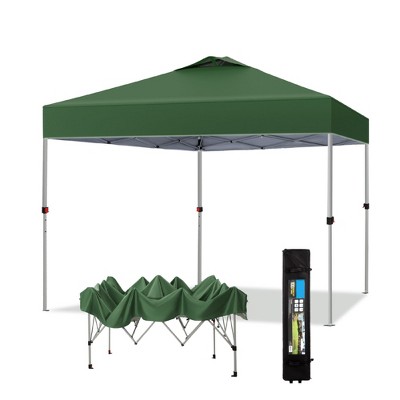 Captiva Designs 10’ x 10’ Outdoor Pop-Up Canopy Tent - Portable Sun Shelter for Camping & Events (Blue)