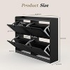 Large Shoe Storage Cabinet with 4 Flip Drawers, Narrow Shoe Cabinet for Entryway,Hidden Shoe Rack Organizer for Hallway, Bedroom, Living Room - 3 of 4