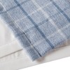 PAGED 84"x50" Plaid Rod Pocket and Back Tab Curtain Panel,Light Filtering Window Curtain Panel with Fleece Lining,Curtains for Living Room,Blue - 4 of 4
