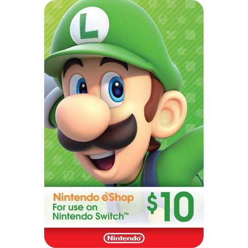 Nintendo switch 10 on sale dollar gift card