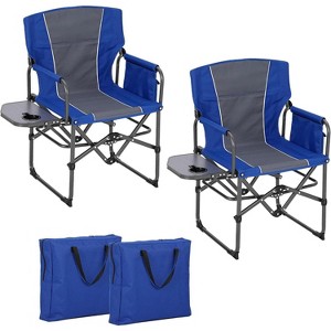 Directors Camping Chair, Portable Camping Chair for Adults, Lightweight Aluminum Folding Chair with Side Table and Pocket - 1 of 4