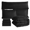Evo Bytes 8 PCS Modern Comforter Bedding Set with Sheets All-Season Bed in a Bag-Black - 3 of 4