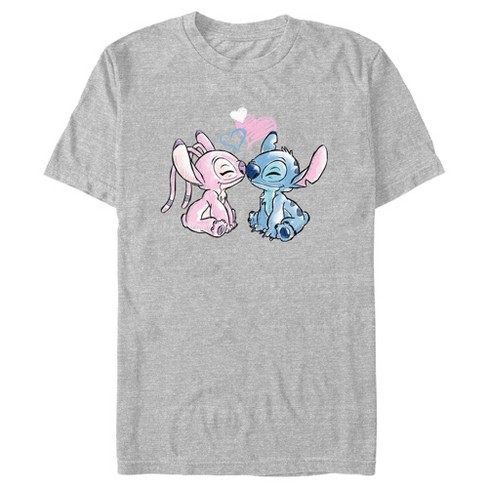 Men's Lilo & Stitch With Angel Couple T-shirt : Target