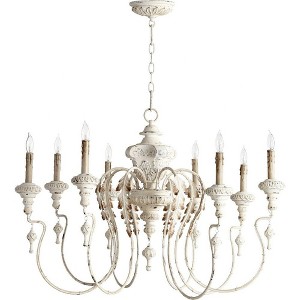 Quorum Lighting Salento 8-Light Chandelier, Persian White, 8 Bulbs, 38 Width, 24 Height - 1 of 1
