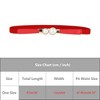 INSPIRE CHIC Women's Skinny Stretchy Gold Pearl Buckle Elastic Thin Waistband - 4 of 4