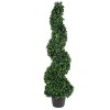 Pure Garden Faux Boxwood Artificial Tree - Realistic Plastic Topiary and Weighted Pot for Indoor or Outdoor - 2 of 4