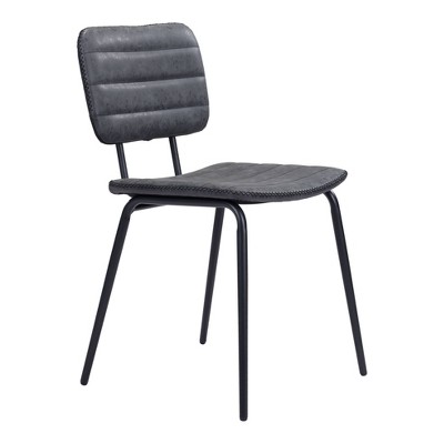 Set of 2 Cleo Dining Chairs Vintage Black - ZM Home