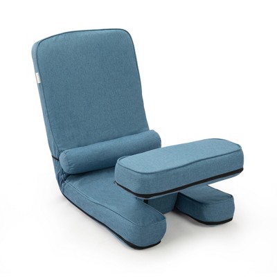 Sevobal Sofas Convertible Sofa Bed for Home Living Room Bedroom, Foldable Sofa with Adjustable Angles, Pillow, Blue, 25.2“*18.5”*26.77"