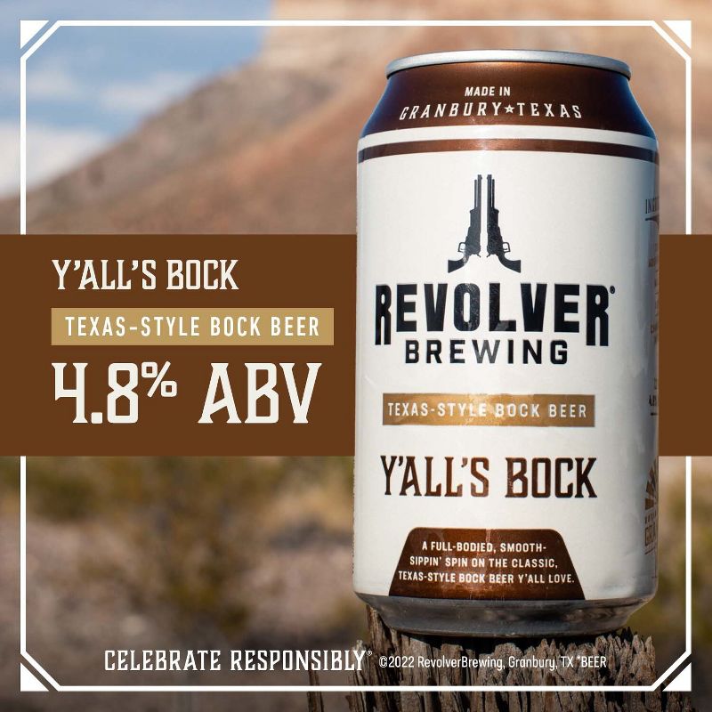 Revolver Y&#39;All&#39;s Bock Beer - 6pk/12 fl oz Cans, 2 of 9