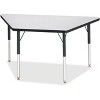 Jonti-Craft Berries Adult-Size Gray Laminate Trapezoid Table (24 x 48) in Black - 2 of 2