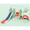 7 in 1 Toddler Slide and Swing Set for Age 1-3, Kids Slide Climber with Adjustable Swing and Basketball Hoop, Soccer Golf and Ring Toss Game - 2 of 4