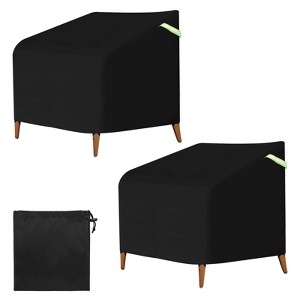 Unique Bargains 600D Oxford Waterproof Lawn Patio Chair Cover 2 Pcs - 1 of 3