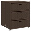 Garden Storage Cabinet Brown PE rattan Medium Garden Storage - 2 of 4