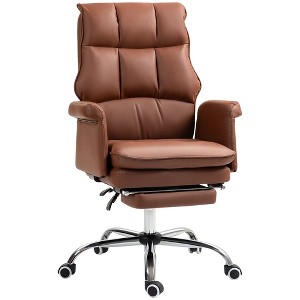 PU Leather Executive Office Chair, Ergonomic and Reclining Office Desk Chair with Footrest - 1 of 4