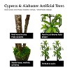 Cypress & Alabaster | Handmade 6' Artificial Dracaena Tree In Home Basics Starter Pot Made With Real Wood And Moss Accents - 4 of 4