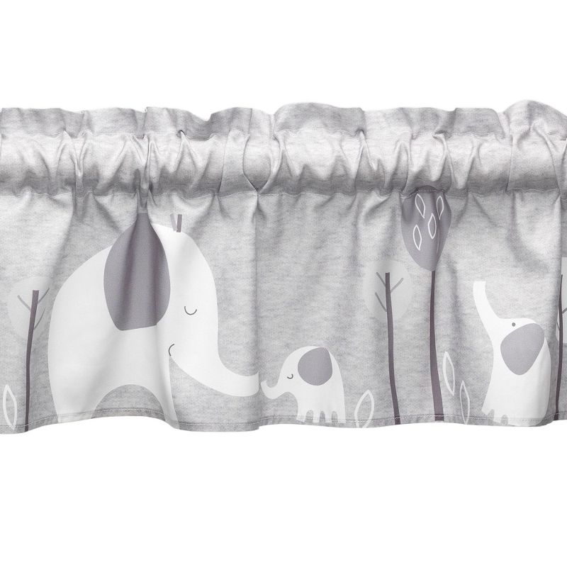 Bedtime Originals Elephant Love Gray Nursery Window Valance, 2 of 5
