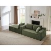VASIP L-Shaped Left Lounge Chair Cloud Sectional Modular Sofa with Deep Seat,  for Living Room, Apartment, Bedroom No Assembly Required,Black - 3 of 4