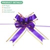 Unique Bargains Plastic Gold Edge Satin Decorations Gift Wrap Bows Pull Bows 10 Pcs - 2 of 4
