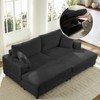 Mjkone Corduroy 2-Seater Chaise Lounge With Storage Ottoman& Armrest,Upholstered Loveseat Sleeper Reclining Sofa Bed Indoor - 2 of 4