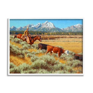 Stupell Industries Western Ranch Horse Cattle Framed Giclee Art - 1 of 4
