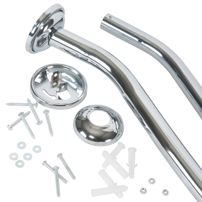 Curved Wall Mountable Shower Rod Chrome - Bath Bliss, 5 of 11