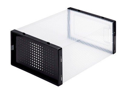 Clear Stackable Plastic Shoe Organizer Box Set