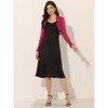 INSPIRE CHIC Women's Elegant Sheer Mesh Long Sleeve Ruffle Collar Crop Bolero - 3 of 4