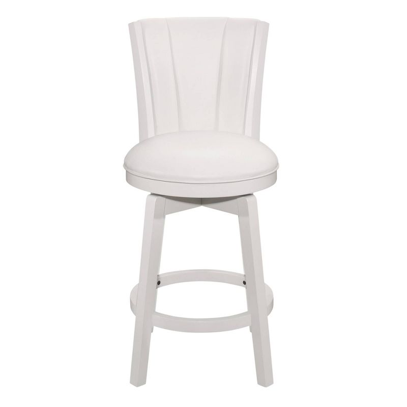 Gianna Wood Swivel Counter Height Barstool with Upholstered Back White - Hillsdale Furniture, 4 of 14