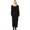 Women's Plus Size Long Sleeve Maxi Dress - White Mark - image 3 of 3