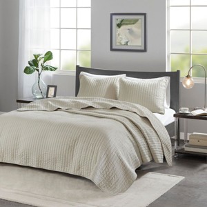Sapphtopaz Comforter Set Bedding Quilt Set Simple Solid Color Reversible Quilt Set - 1 of 4