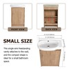 Lyngins Compact Wall-Mounted Bathroom Vanity with Sink, Floating Vanity with Round Single Ceramic Basin & Bottom Storage, Eco-Friendly Plywood - 4 of 4